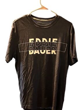 Eddie Bauer Black Graphic Logo Tee